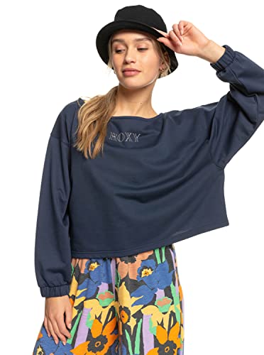 Roxy Next Set - Slouchy Sweatshirt for Women - Slouchy-Sweatshirt - Frauen - L - Blau. von Roxy