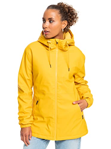 Roxy No Rain No Flowers - Rain Mac for Women - Regenjacke - Frauen - Gelb. von Roxy