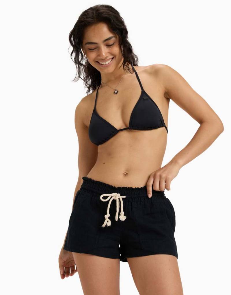 Roxy - Oceanside - Strand-Schlupfshorts in echtem Schwarz von Roxy