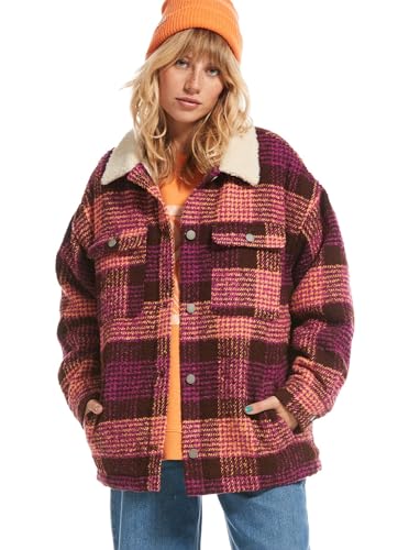 Roxy Passage Of Time - Shirt Style Coat for Women - Mantel im Hemd-Style - Frauen - XS - Rot. von Roxy