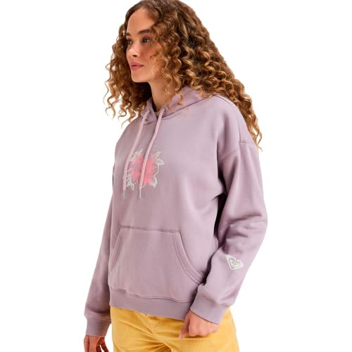 Roxy Perfect Place Brushed - Relaxed Hoodie with Vintage Artwork for Women - Relaxed Fit Hoodie mit Vintage-Artwork - Frauen - M - Lila. von Roxy