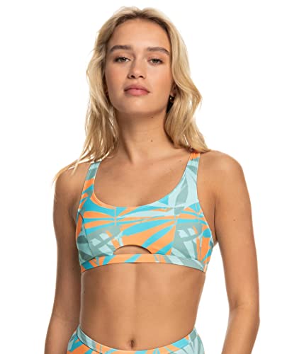 Roxy Pro The Tilt Shift Bra Bikini Top Blue Surf All Palmed Out XL von Roxy