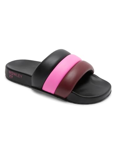 Roxy ROWLEY X Puff It - Slider-Sandalen für Damen ARJL200840., Schwarz, mehrfarbig, 37 EU von Roxy
