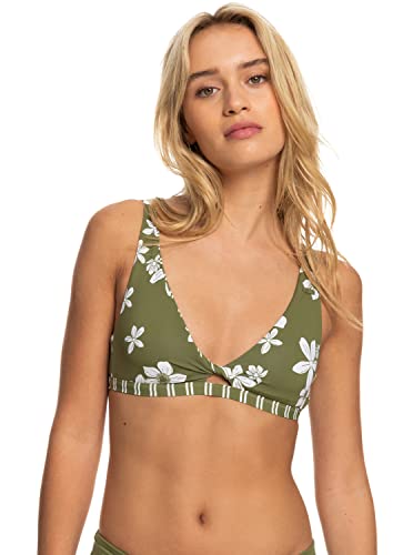 Roxy Retro Revo - Reversible Bikini Top for Women - Wendbares Bikinioberteil - Frauen - S - Grün. von Roxy