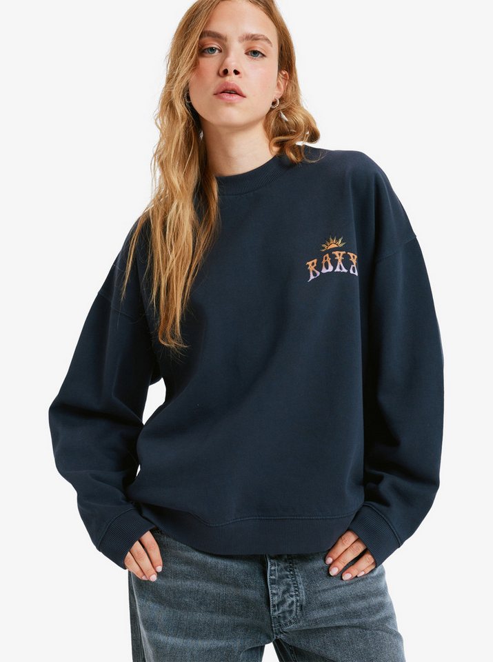 Roxy Rundhalspullover Lineup Oversized - Oversize-Sweatshirt mit Vintage-Waschung für Frauen von Roxy