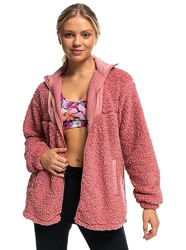 Roxy Sherpa Fleece Jacke Waves Of Warmth rosa L von Roxy