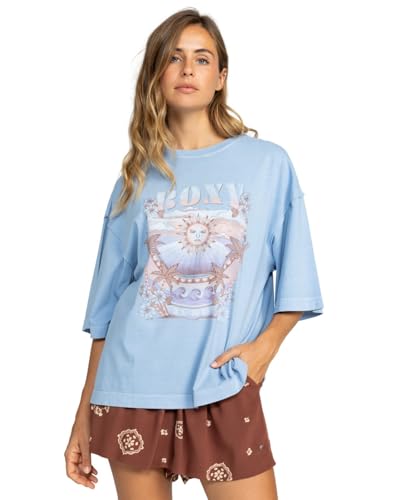 Roxy Sweet Shine - Oversized T-Shirt for Women - Übergroßes T-Shirt - Frauen - Blau. von Roxy