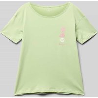 Roxy T-Shirt mit Label-Print Modell 'DAY AND NIGHT' in Schilf, Größe 140 von Roxy