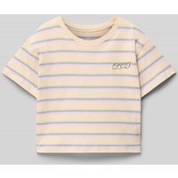 Roxy T-Shirt mit Label-Print Modell 'NEVER SAW BLUE LIKE THAT' in Sand, Größe 176 von Roxy