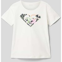 Roxy T-Shirt mit Motiv-Print Modell 'DAY AND NIGHT' in Offwhite, Größe 140 von Roxy