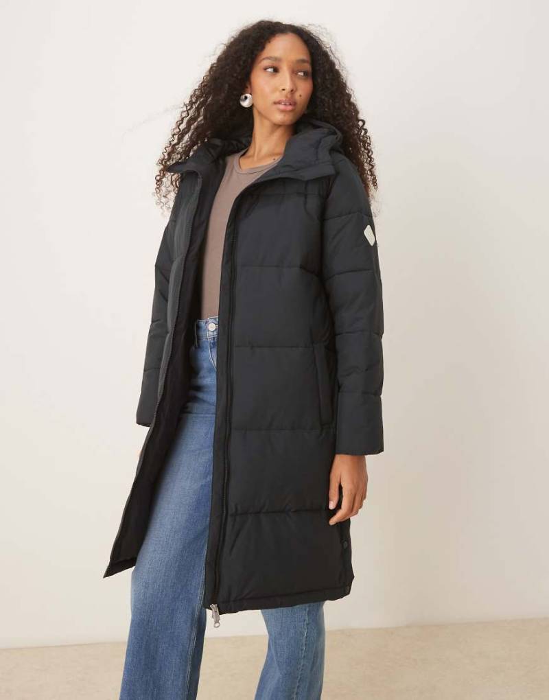 Roxy - Test of Time - Lange Puffer-Jacke in Schwarz mit Kapuze von Roxy