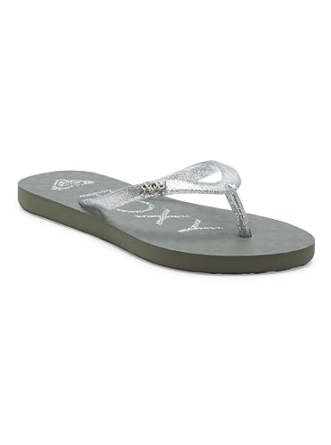 Roxy Viva Sparkle Sandale, Cloudy Grey, 33 EU von Roxy