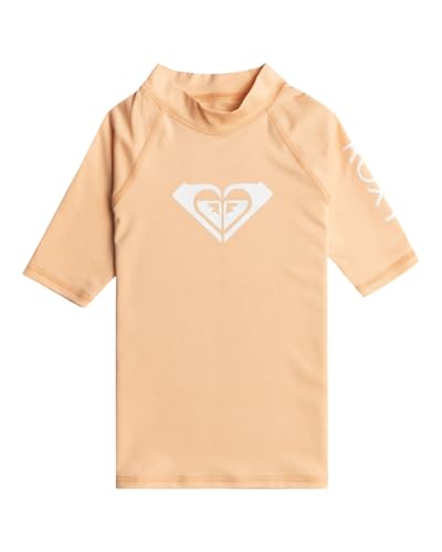 Roxy Whole Hearted - Short Sleeve Rash Vest for Girls 2-7 - Kurzärmliger Rashguard - Mädchen 2-7 - Orange. von Roxy
