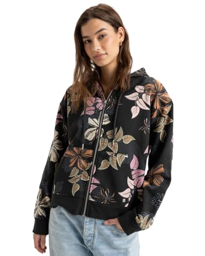 Roxy Women's Feels Right Sweatshirt, Phantom Sunny FLORAL WEIHAI, L von Roxy