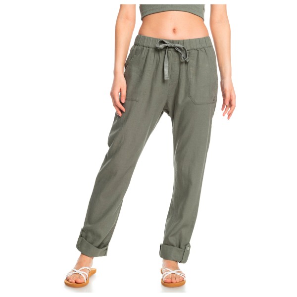 Roxy - Women's On The Seashore Linen Cargo Trousers - Freizeithose Gr S oliv von Roxy