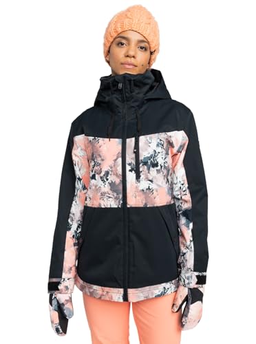 Roxy Women's Presence Parka JK Jacket, Peach PINK Dreamy Picture, L von Roxy