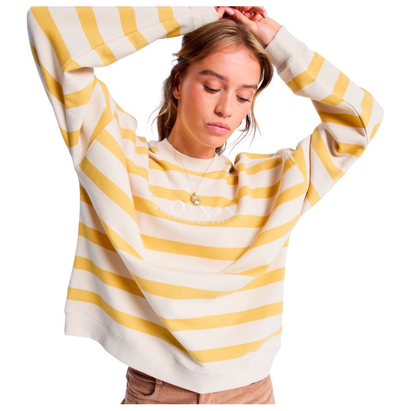 Roxy - Women's Strictly Stripes Oversized - Pullover Gr L beige von Roxy