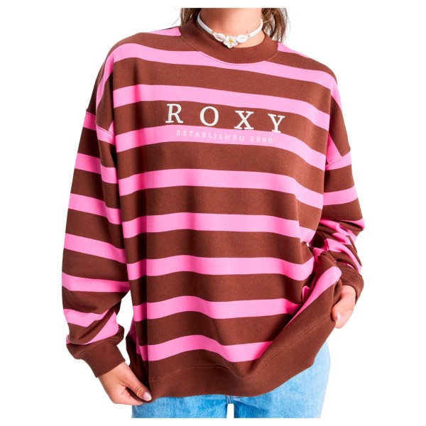 Roxy - Women's Strictly Stripes Oversized - Pullover Gr L rot/rosa von Roxy