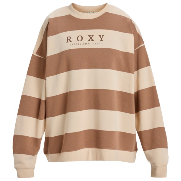 Roxy - Women's Strictly Stripes Oversized - Pullover Gr XXL beige/braun von Roxy