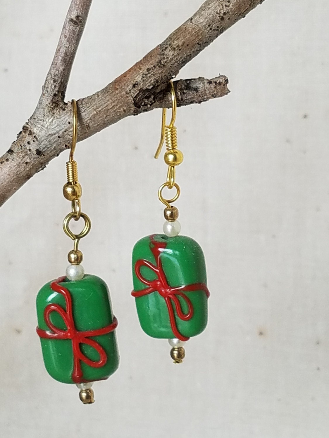 Weihnachtsgeschenk Lampwork Ohrringe von Roxyswhimseys