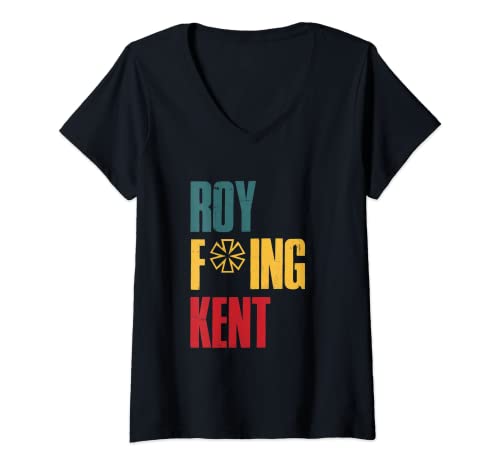 Damen Roy Freaking Kent Vintage Herren Damen T-Shirt mit V-Ausschnitt Damen Roy Freaking Kent Vintage Herren Damen T-Shirt mit V-Ausschnitt von Roy Freaking Kent Vintage
