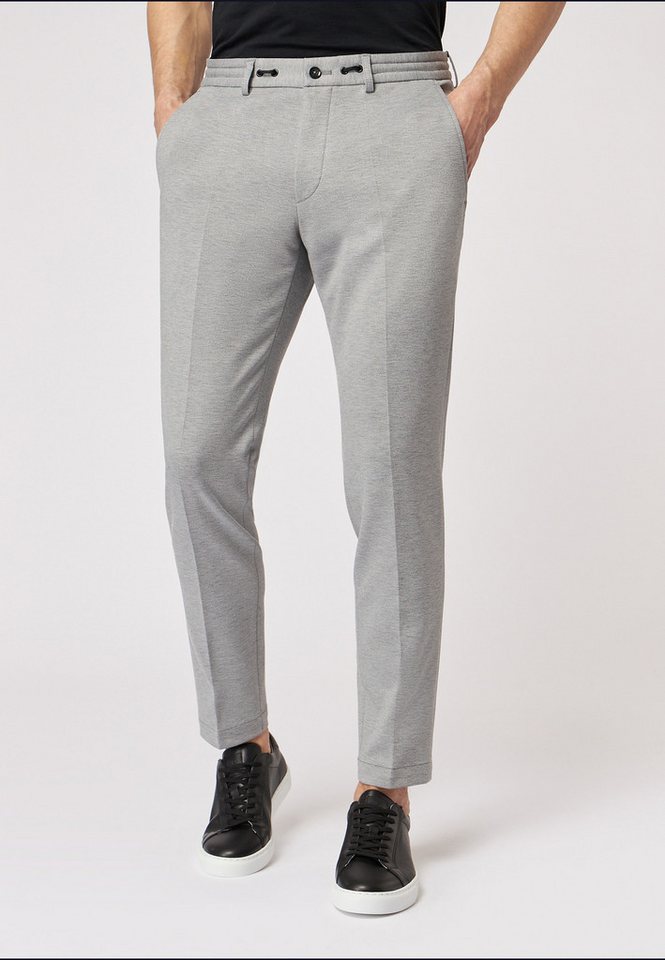 Roy Robson Anzughose Graue Drawstring Hose Ton-in-Ton-Nähte von Roy Robson