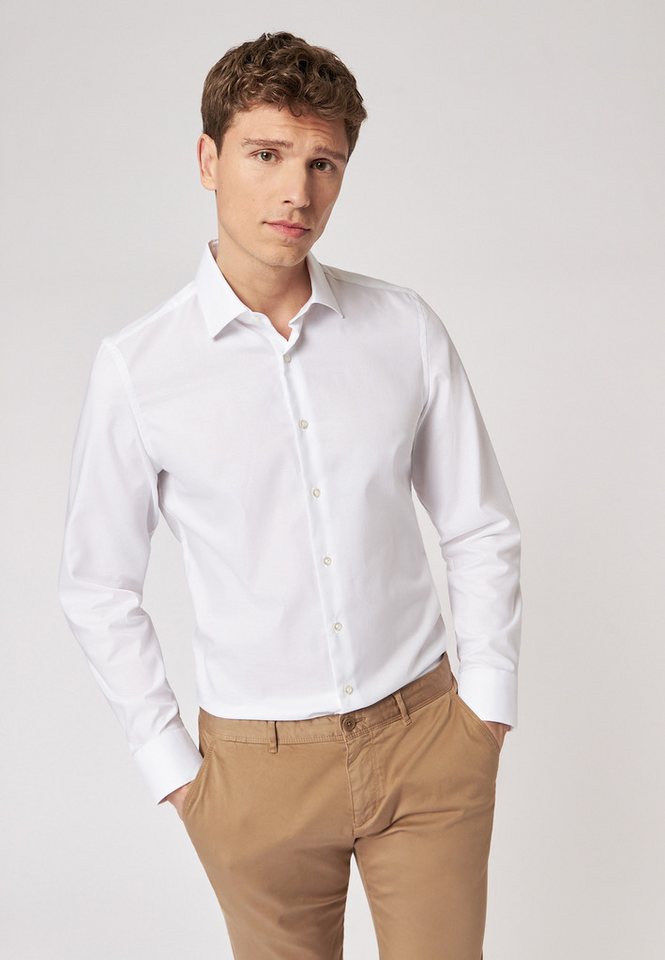 Roy Robson Businesshemd Businesshemd im Slim Fit mit leichter Struktur mit Knopfleiste von Roy Robson