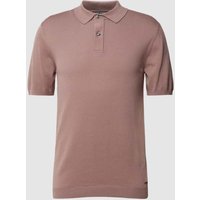 Roy Robson Poloshirt in unifarbenem Design in Lila, Größe XL von Roy Robson