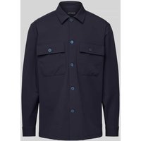 Roy Robson Regular Fit Hemdjacke mit Brustpattentaschen in Marine, Größe XXL von Roy Robson