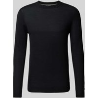 Roy Robson Strickpullover mit Rundhalsausschnitt in Black, Größe S von Roy Robson