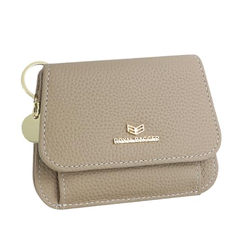 Royal Bagger 2443 Geldbörse mit mehreren Kartenfächern, echtes Leder, Kreditkartenhalter, RFID-blockierend, Münzbörse mit Schlüsselanhänger, Grau (Elephant Grey), Casual von Royal Bagger