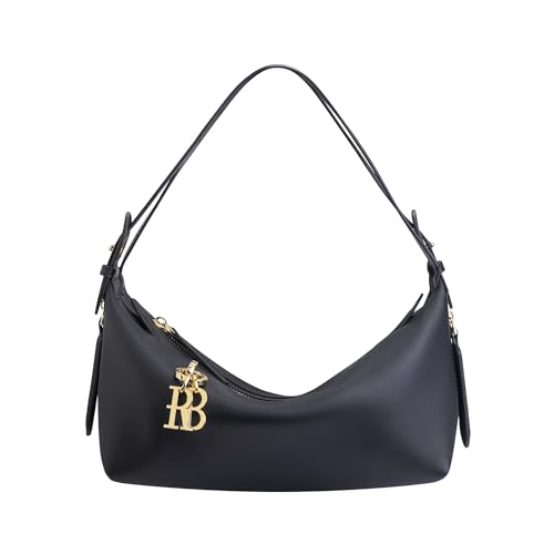 Royal Bagger Crossbody Taschen Für Frauen, Echtes Weiches Rindsleder Schulter Unterarm Geldbörse, Elegante Handtasche Mit Verstellbarem Riemen 3261 (Schwarz) von Royal Bagger