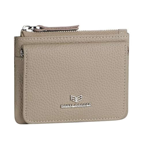 Royal Bagger Echtes Leder Damen Geldbörse - RFID-Blockierung kleine Brieftasche, Casual Zipper Change Pouch für den täglichen Gebrauch 3200 (Elefant Grau) von Royal Bagger