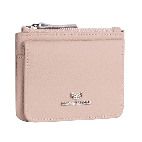 Royal Bagger Echtes Leder Damen Geldbörse - RFID-Blockierung kleine Brieftasche, Casual Zipper Change Pouch für den täglichen Gebrauch 3200 (Hellrosa) von Royal Bagger