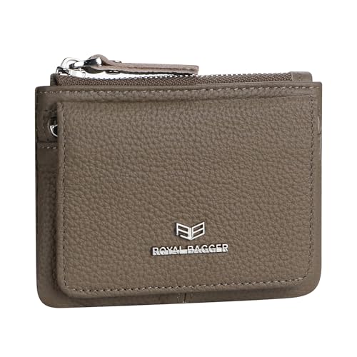 Royal Bagger Echtes Leder Damen Geldbörse - RFID-Blockierung kleine Brieftasche, Casual Zipper Change Pouch für den täglichen Gebrauch 3200 (Khaki) von Royal Bagger
