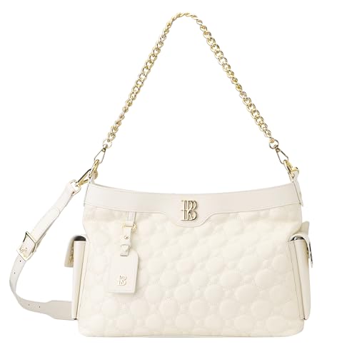 Royal Bagger Echtes Rindsleder Gesteppte Umhängetasche, Große Kapazität Tote Handtasche, Kette Umhängetasche für Frauen 3270 (Weiß) von Royal Bagger