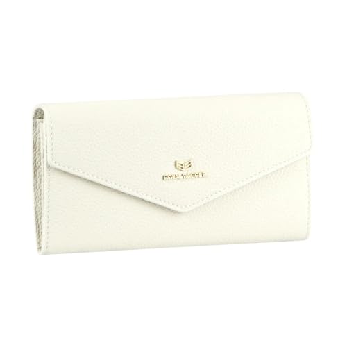 Royal Bagger Envelop Long Wallet - RFID-Blockierung Einfache einfarbige Multi-Card-Slots Kartenhalter Echtes Leder Geldbörse 2480 (Weiß) von Royal Bagger