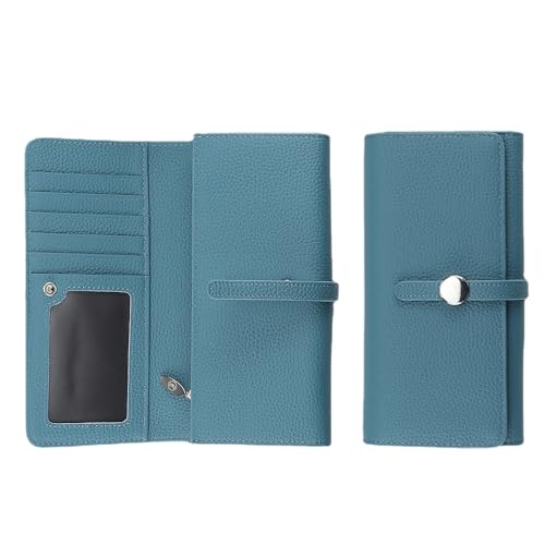 Royal Bagger Lange Brieftaschen für Frauen Echte Kuh Leder Telefon Geldbörse Clutch Geldbörse Mode Casual Karten Halter Münzen Geldbörsen (Blau) von Royal Bagger