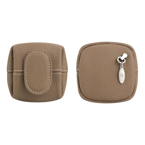 Royal Bagger Mini-Lychee-Muster-Geldbörse einfarbig Schnallens CHL üssel Kopfhörer-Aufbewahrung Tasche, Casual Change-Beutel für den täglichen Gebrauch (Milchkaffee) von Royal Bagger