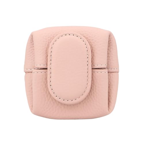 Royal Bagger Mini-Lychee-Muster-Geldbörse einfarbig Schnallens CHL üssel Kopfhörer-Aufbewahrung Tasche, Casual Change-Beutel für den täglichen Gebrauch (Rosa) von Royal Bagger