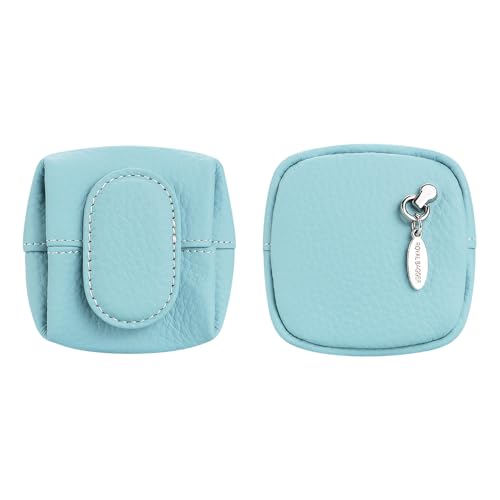 Royal Bagger Mini-Lychee-Muster-Geldbörse einfarbig Schnallens CHL üssel Kopfhörer-Aufbewahrung Tasche, Casual Change-Beutel für den täglichen Gebrauch (SkyBlue) von Royal Bagger