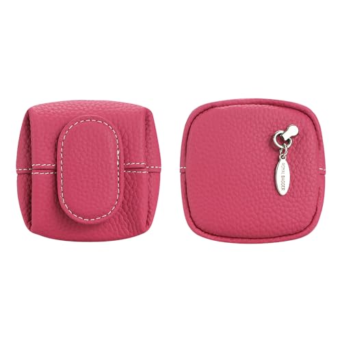 Royal Bagger Mini-Lychee-Muster-Geldbörse einfarbig Schnallens CHL üssel Kopfhörer-Aufbewahrung Tasche, Casual Change-Beutel für den täglichen Gebrauch (Wassermelone Rot) von Royal Bagger