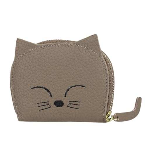 Royal Bagger Niedlicher Katzen Karten Halter, Orgel Multi-Card Slots Karten etui, perfekte Karten Tasche für den täglichen Gebrauch (Elephant Grau) von Royal Bagger