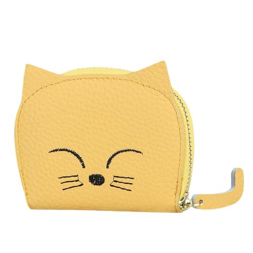 Royal Bagger Niedlicher Katzen Karten Halter, Orgel Multi-Card Slots Karten etui, perfekte Karten Tasche für den täglichen Gebrauch (Gelb) von Royal Bagger