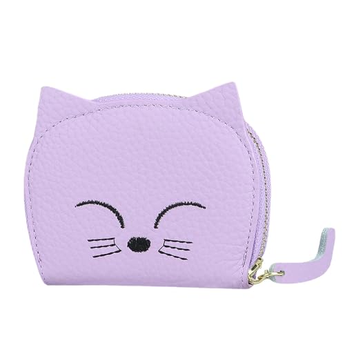 Royal Bagger Niedlicher Katzen Karten Halter, Orgel Multi-Card Slots Karten etui, perfekte Karten Tasche für den täglichen Gebrauch (Lila) von Royal Bagger