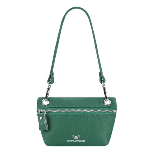 Royal Bagger RFID-Blockierung Münze Geldbeutel für Frauen Echtes Leder Portable kleine Handtasche Mode Casual Clutch Wallet 2800 (Grün) von Royal Bagger