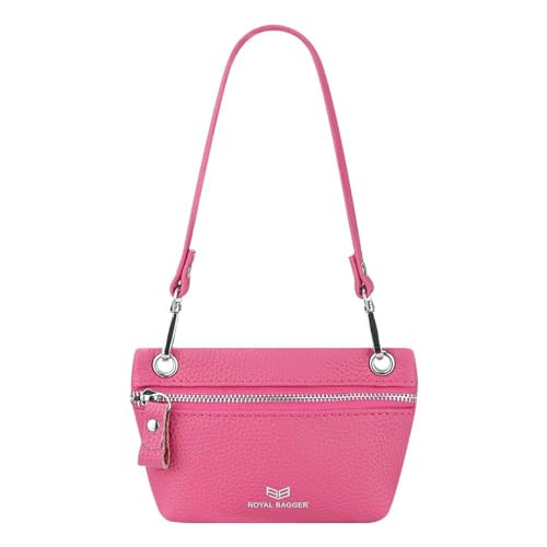 Royal Bagger RFID-Blockierung Münze Geldbeutel für Frauen Echtes Leder Portable kleine Handtasche Mode Casual Clutch Wallet 2800 (Rose) von Royal Bagger