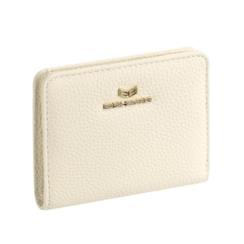 Royal Bagger RFID Short Wallets für Frauen Echtes Leder Multi-Card Slots Card Holder Casual Coin Purse Bifold Wallet 2133 (Milch Weiß) von Royal Bagger