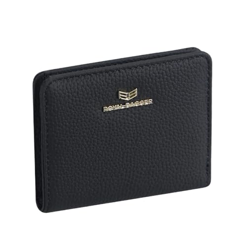 Royal Bagger RFID Short Wallets für Frauen Echtes Leder Multi-Card Slots Card Holder Casual Coin Purse Bifold Wallet 2133 (Schwarz) von Royal Bagger