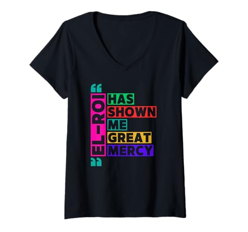 Damen EL ROI hat Mir große Barmherzigkeit erwiesen - NSPPD-Morgengebet T-Shirt mit V-Ausschnitt Damen EL ROI hat Mir große Barmherzigkeit erwiesen - NSPPD-Morgengebet T-Shirt mit V-Ausschnitt von Royal Digitol Designs